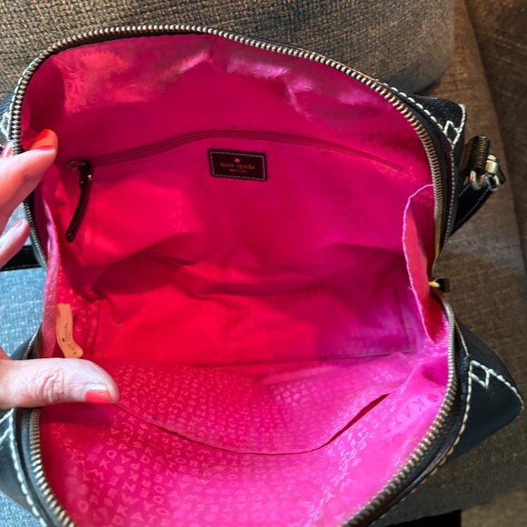 Kate Spade Maise Black Pebbled Leather Satchel Crossbody Bag - Picture 3 of 3